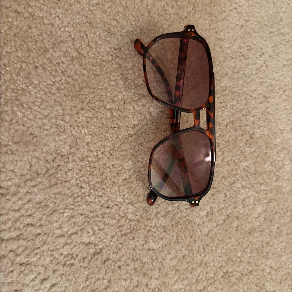 SHEIN Brown Aviator Sunglasses Accessories